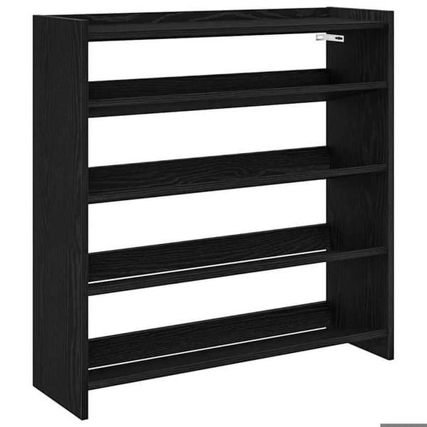 Maison Exclusive - Skohylde sort 80x25x81 cm ingeniørtræ