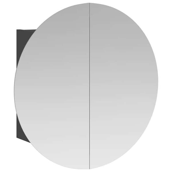 Maison Exclusive - Pyöreä peili- ja LED-kylpyhuonekaappi Harmaa 40x40x17,5 cm Grå