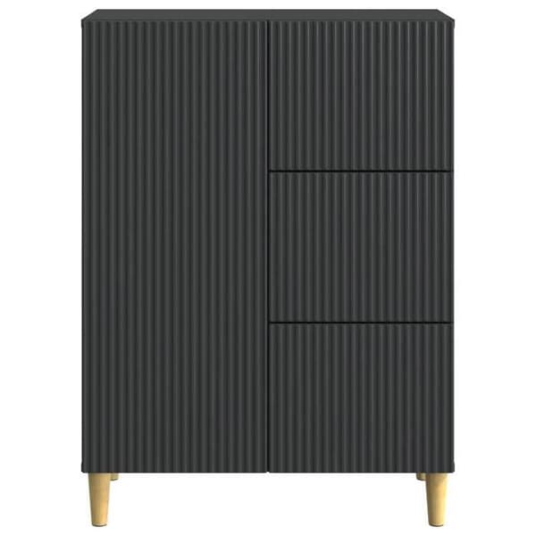 Maison Exclusive - Buffet med skuffe Sort 66 x 34,5 x 90 cm Ingeniørtræ