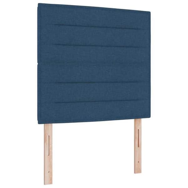 Maison Exclusive - Boxspring-sänky sinisellä patjalla 90 x 190 cm Kangas