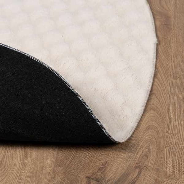 Maison Exclusive - Pyöreä pinta matto SIROLO Beige Ø 160 CM Polyester