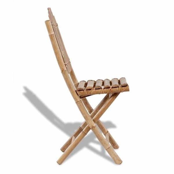 Maison Exclusive - Fällbara stolar i bambu (set om 2)