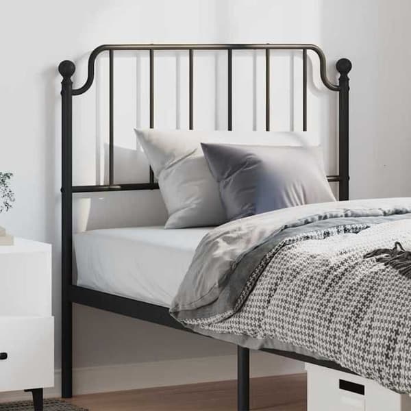 Maison Exclusive - Erstatnings hovedgærde metal sort 100 cm