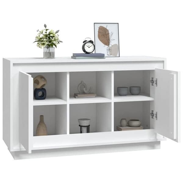 Maison Exclusive - Vit buffé 102x35x60 cm ingenjörsträ