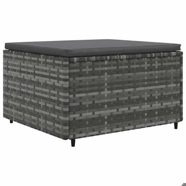 Maison Exclusive - Trädgårdsmöbler 6 delar med kuddar Grå Flätad resin