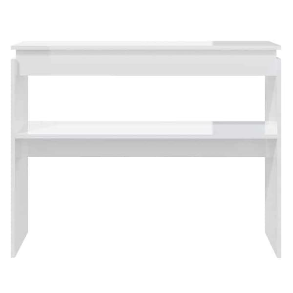 Bordkonsol - MAISON EXCLUSIVE - 102x30x80 cm - Hvid glans - Spånplader - Holdbar Vit