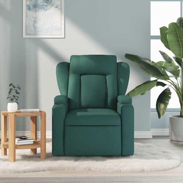 Maison Exclusive - Recliner massagestol Mörkgrön Tyg