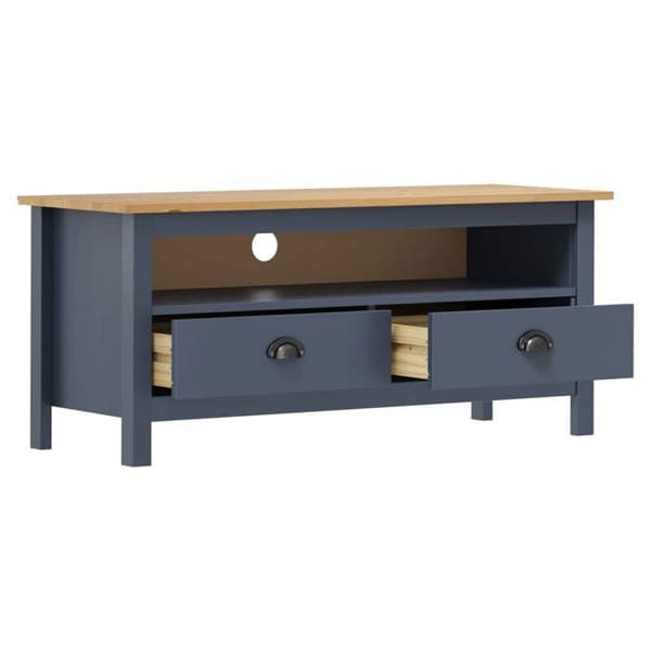 Maison Exclusive - TV-møbel Hill Range Grå 110x40x47 cm Solid fyrretræ Grå
