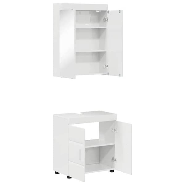 Badrumsmöbel - EXKLUSIVT HEM - TULUM - 2-delars set - Ingenjörsträ - Matt finish