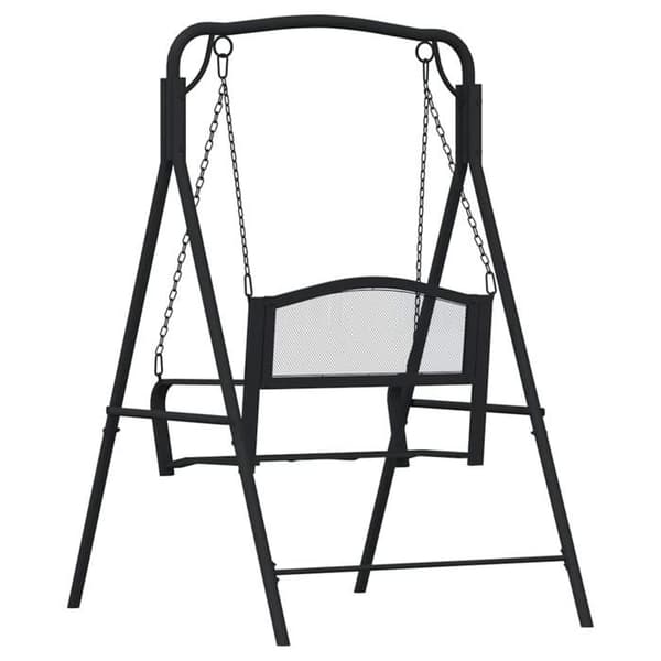 Balancelle - 124 cm - Musta - Teräs - 110 kg per istuin