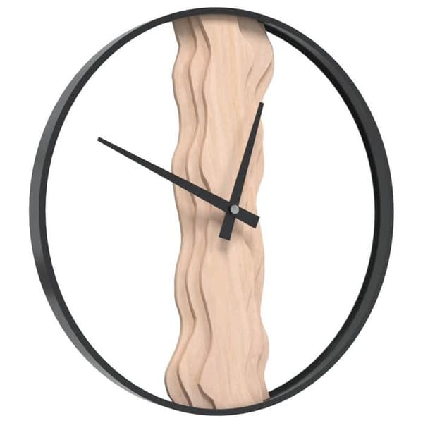 Maison Exclusive - Vægur brun Ø35 cm jern og egetræ brun