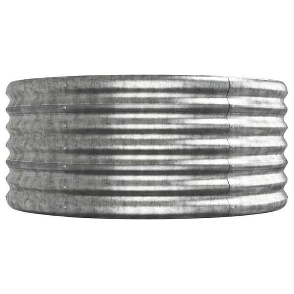 Maison Exclusive - Upphöjd trädgårdssäng i galvaniserat stål, silverfärgad Silver