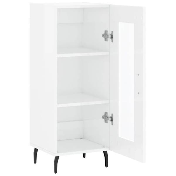 Maison Exclusive - Buffé Vit glänsande 34,5x34x90 cm Ingenjörsträ