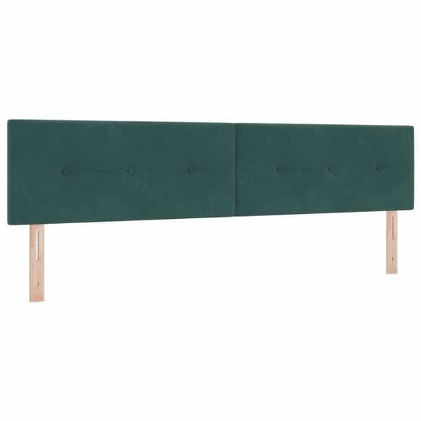 Maison Exclusive - Säng med förvaring och madrass samt mörkgrön LED 200 x 200 cm Sammet