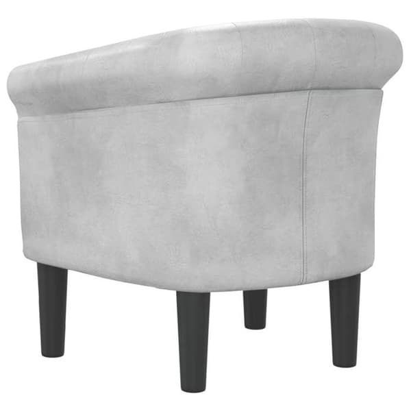 Maison Exclusive - Silverfärgad fåtölj i konstläder Silver
