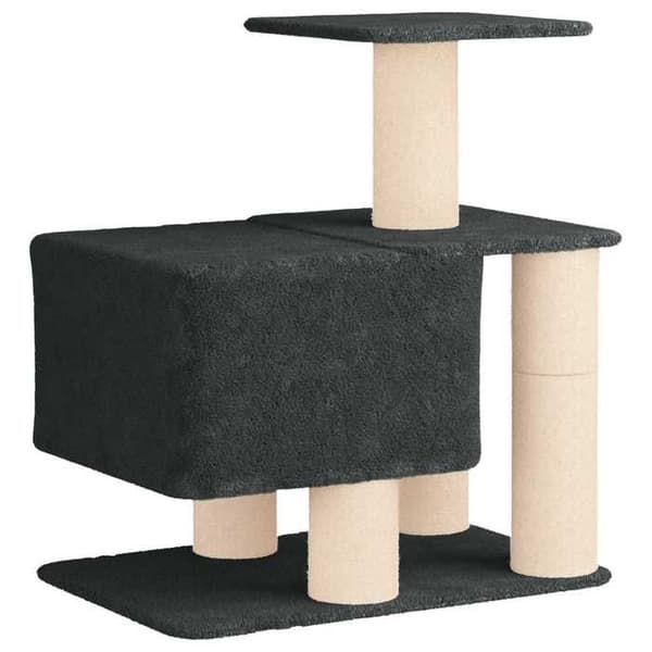Maison Exclusive - Kattträd med sisal klöspinnar Mörkgrå 96 cm Mørkegrå