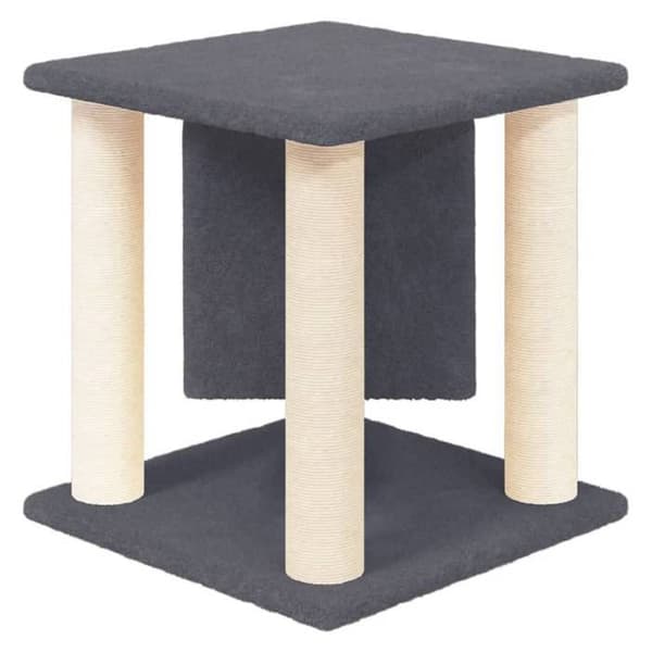 Maison Exclusive - Kissankäpälä puu sisal-raapimilla Tummanharmaa 37 cm Mörkgrå