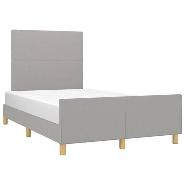 Maison Exclusive - Sengebund uden madras lys grå 120x200 cm stof