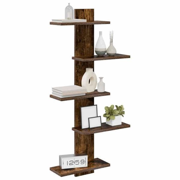 Maison Exclusive - Flydende Væghylde Røget Eg 48,5 x 15 x 101 cm