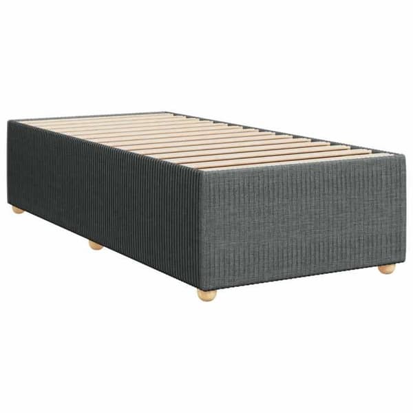 Seng med boxspring - MAISON EXCLUSIVE - Seng med boxspring - 100x200 cm - Mørkegrå stof - Pocketfjedermadras Mörkgrå
