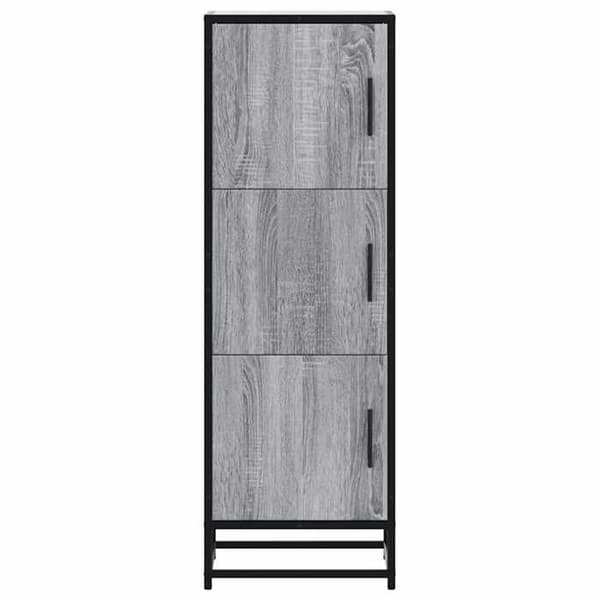 Maison Exclusive - Buffé hög sonoma grå 35,5x35x106,5 cm trä ingenjörsmetall