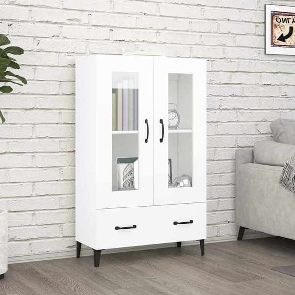 Maison Exclusive - Buffé hög Vit 70x31x115 cm Ingenjörsträ