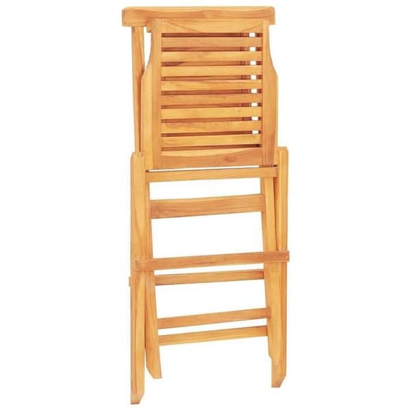 Maison Exclusive - Fällstolar, set om 6, 47 x 63 x 90 cm, i massivt teakträ