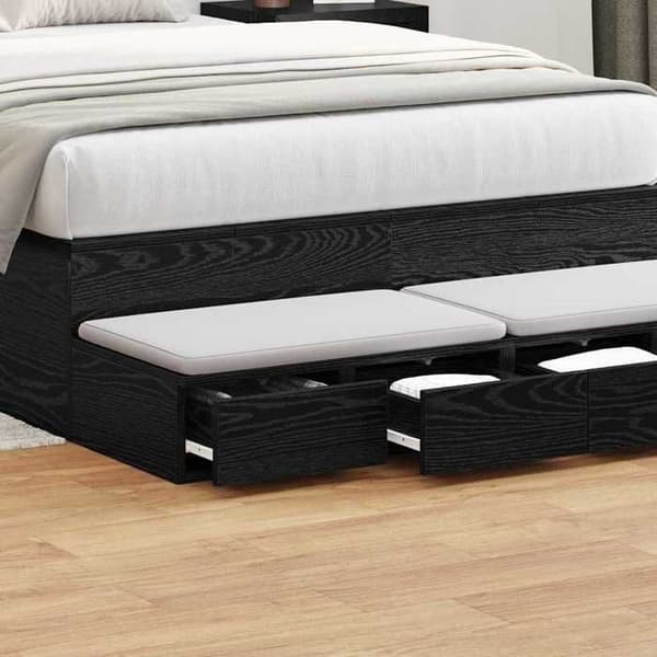 Maison Exclusive - Sengekasser i sort eg 120 x 36,5 x 16,5 cm