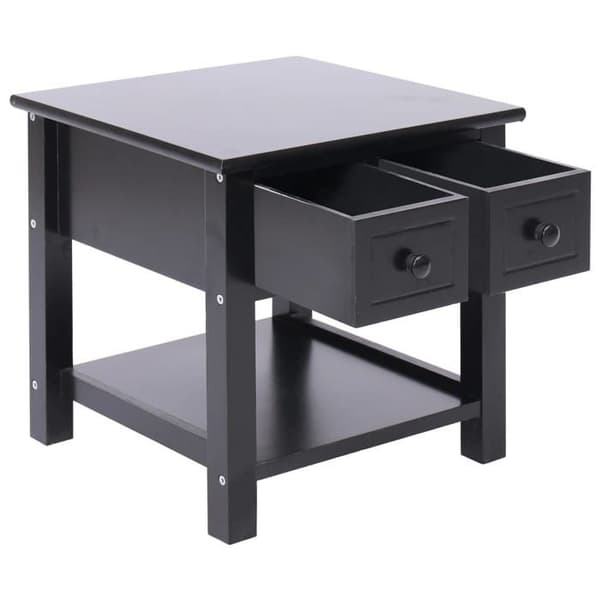 Sideborde - Maison Exclusive - Sort - 40x40x40 cm - 2 skuffer Svart
