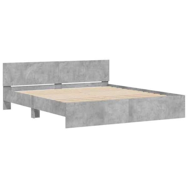 Maison Exclusive - Sengestel uden madras grå beton 180x200 cm