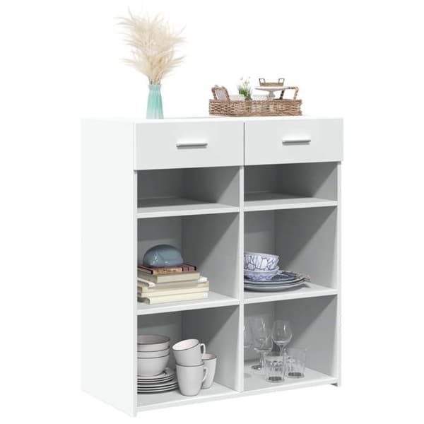 Maison Exclusive - Buffé vit 80x42,5x93 cm ingenjörsträ
