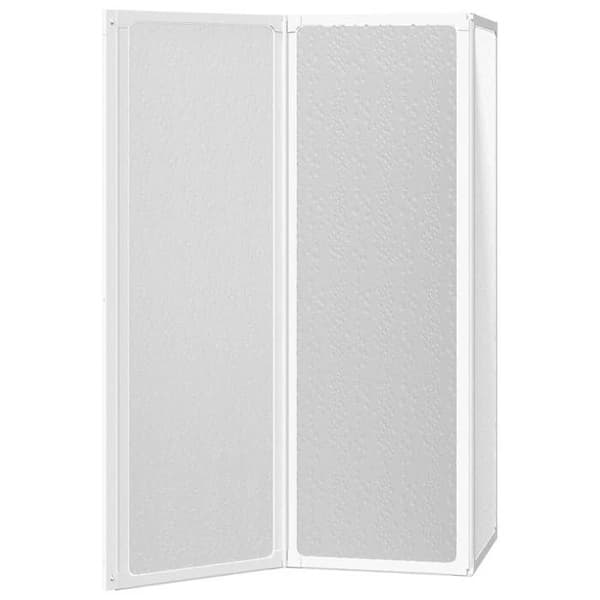 Badekarbeskyttelse - Eksklusivt hjem - 3 foldbare paneler - 117 x 120 cm - Hvid aluminium Vit
