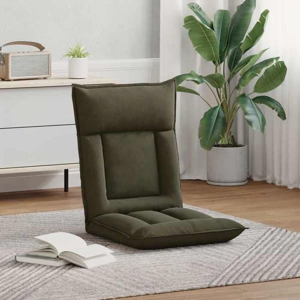 Maison Exclusive - Justerbar golvstol Grön armé Tyg