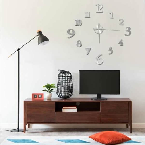 Maison Exclusive - Moderni 3D-seinäkello Hopea 100 cm XXL Silver
