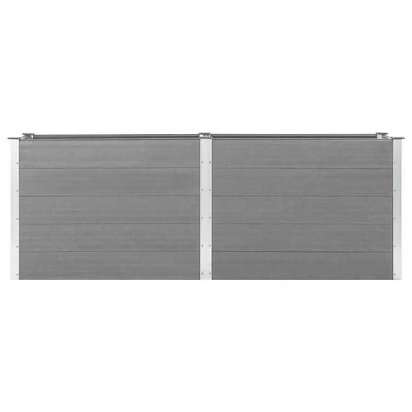 Maison Exclusive - Nostettu puutarhavuode 250x50x91 cm WPC Harmaa