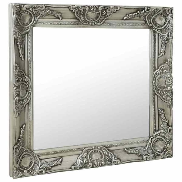 Maison Exclusive - Barockstil väggspegel 50x50 cm Silverfärgad
