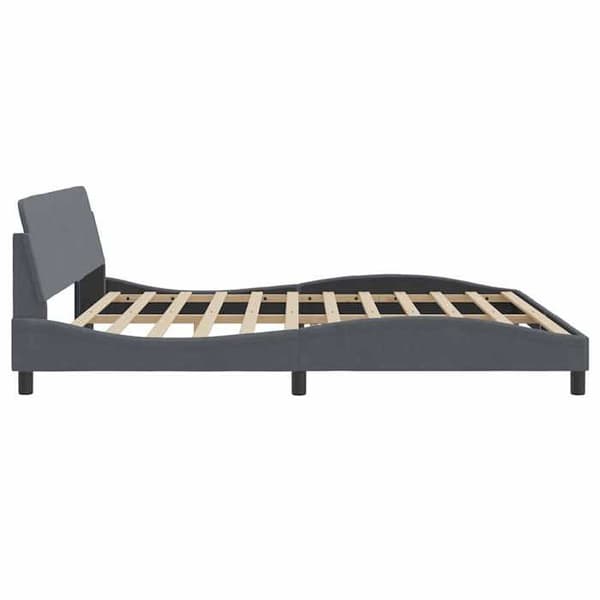 Maison Exclusive - Dover tummanharmaa sänkykehys 200x200 cm sametti mörkgrå