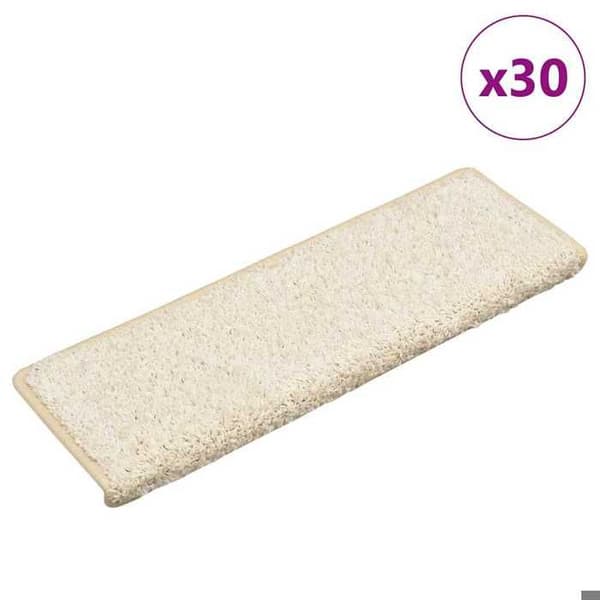 Maison Exclusive - Trappmatta 30 stycken 65 x 21 x 4 cm Vit Rektangulär kant
