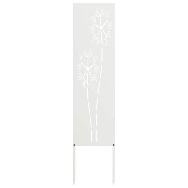 Maison Exclusive - Trädgårdsskyddsskärm Fretwork Vit 32 x 140 cm Vit