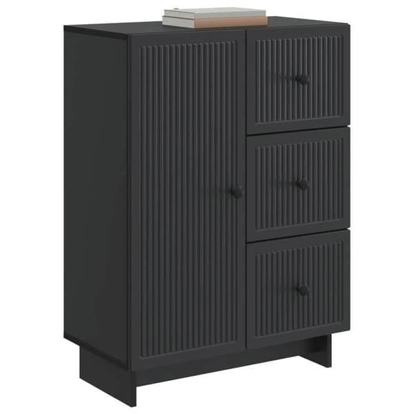 Maison Exclusive - Buffet med skuffe Sort 66 x 34,5 x 90 cm Ingeniørtræ