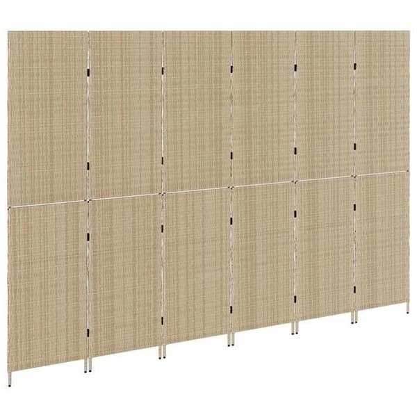 Maison Exclusive - Beige Skärm 292 x 180 cm polyrotin beige