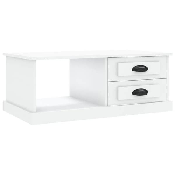 Maison Exclusive - Låg bord vit 90x50x35 cm ingenjörsträ