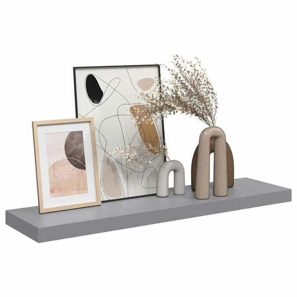 Maison Exclusive - Flytande vägghylla grå 90x23,5x3,8 cm MDF