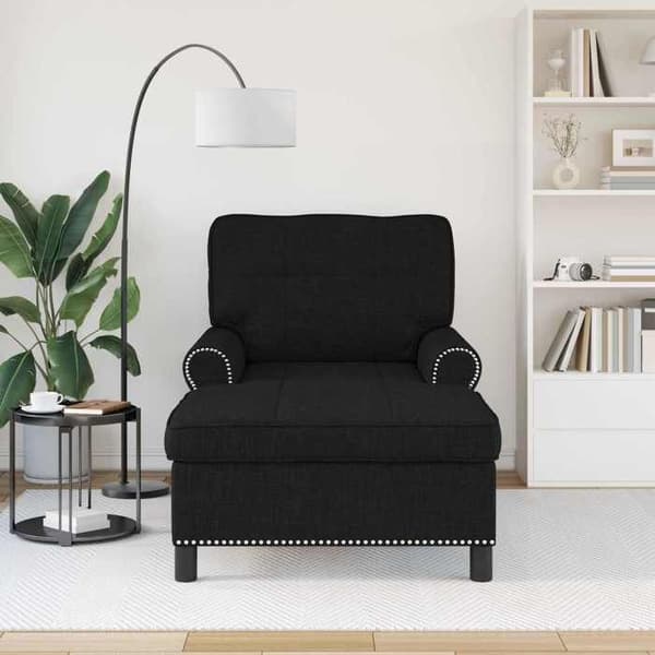 Maison Exclusive - Lang stol Sort stof 91 x 157 x 91 cm