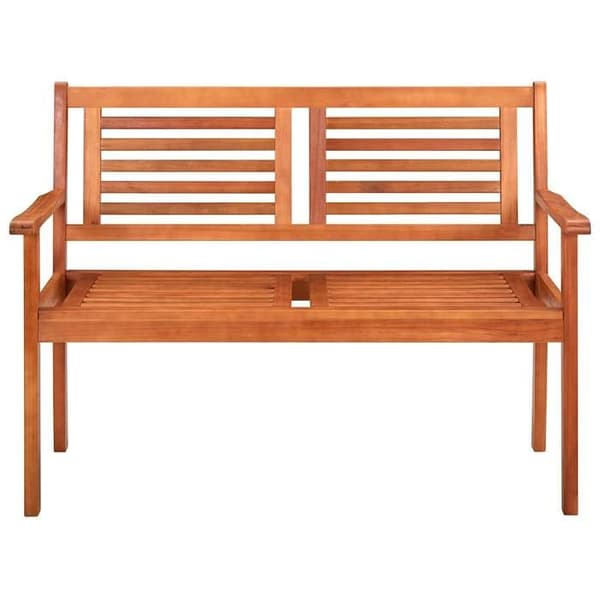 Havemøbel - EKSKLUSIV HUS - 120 cm - Massivt eucalyptus træ - Pude inkluderet - 2 pladser