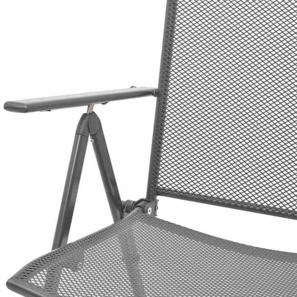 Maison Exclusive - Stabelbare klapstole, sæt af 2, stålgrå