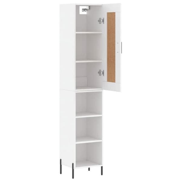 Maison Exclusive - Buffé hög Vit 34,5x34x180 cm Ingenjörsträ Vit