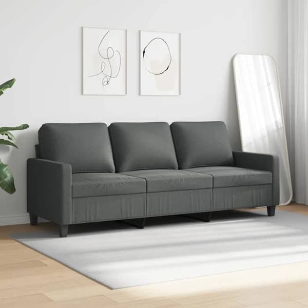 Maison Exclusive - Tummanharmaa 3-paikkainen sohva 180 cm Kangas