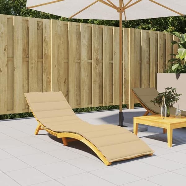 Maison Exclusive - Beige blandet liggestolspude 200x60x4 cm stof