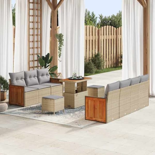 Maison Exclusive - 10 osan puutarhakalustesarja 9-hengen